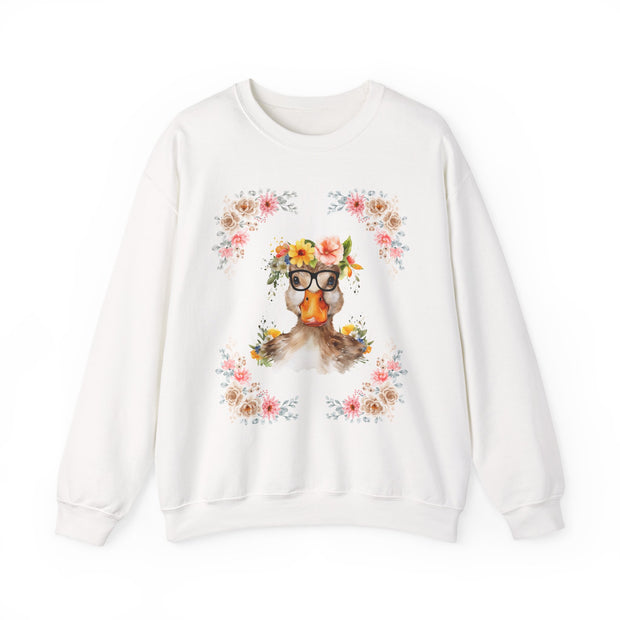 Geeky Goddess Duck Unisex Crewneck Sweatshirt