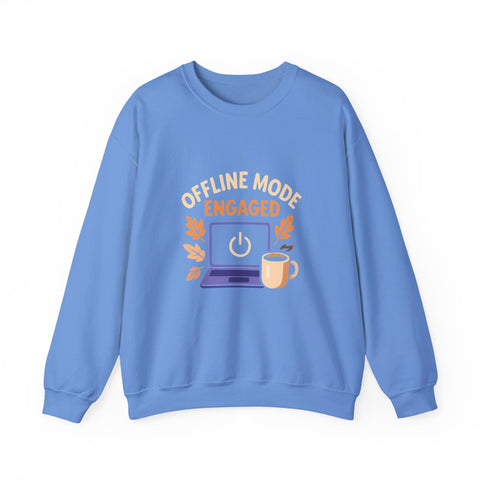 Cozy Offline Mode Sweatshirt, Relaxed Lounge Wear, Fall Fashion, Gift for Remote Workers, Engagement Celebration
