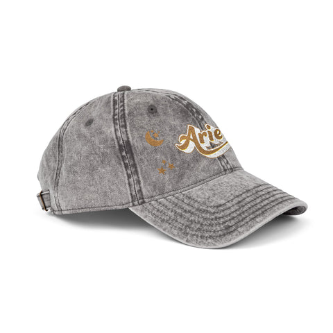 'Aries' Vintage Embroidered Cap