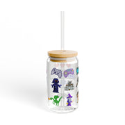 Pixel Gaming Art Sipper Glass