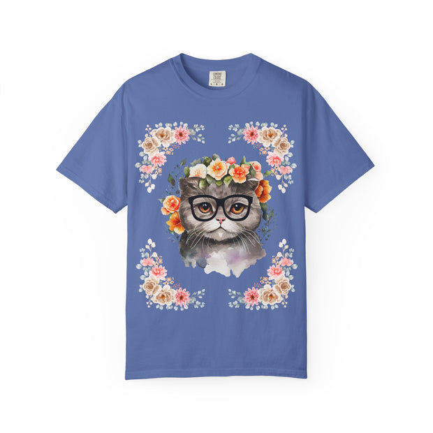 Geeky Goddess Gray Cat Unisex T-Shirt