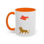 'Leo' Zodiac Accent Coffee Mug