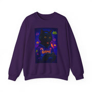 Cozy Gamer Cat Sweatshirt - Unisex Heavy Blend™ Crewneck, Perfect for Gaming Nights, Halloween, Cat Lovers, Gift Ideas, Comfortable Wear