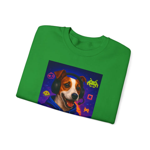 Gaming Jack Russell Controller sweatshirt | Retro Arcade Gamer Puppy Graphic