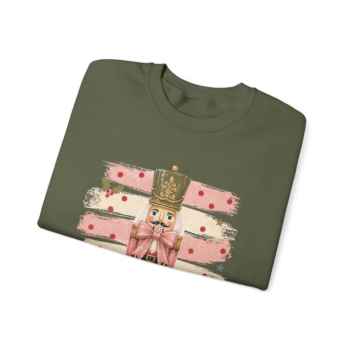 Coquette Nutcracker Sweatshirt, Pink Bow Christmas Crewneck, Nutcracker Christmas Shirt, Girly Holiday Sweatshirt, Vintage Christmas Gift