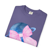 Blue Saturn Wrapped In Pink Bow Unisex T-Shirt