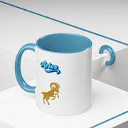 'Aries' Zodiac Accent Coffee Mug