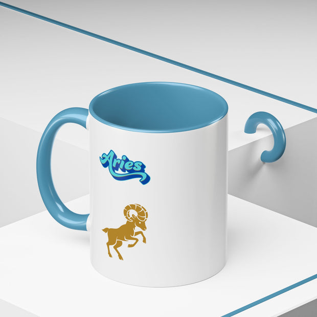 'Aries' Zodiac Accent Coffee Mug