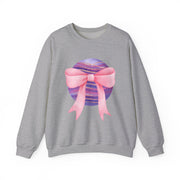 Pink/Purple Planet Wrapped In A Bow Crewneck Sweatshirt