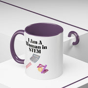 'I Am A Woman In STEM' Accent Coffee Mug