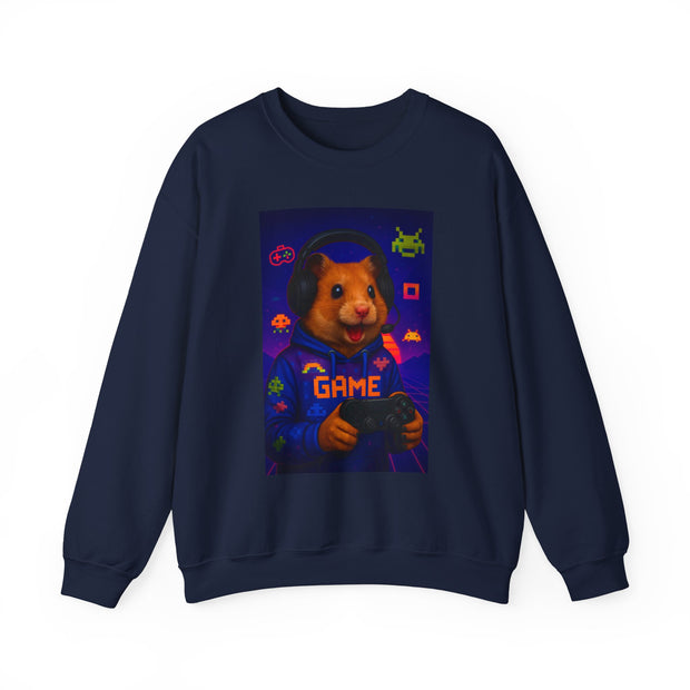 Gamer Guinea Pig Sweatshirt, Cute Animal Gift, Fun Video Game Apparel, Casual Wear, Unisex Crewneck