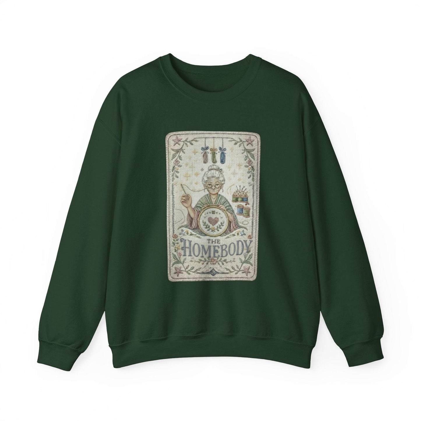 Homebody vintage knitting illustration Sweatshirt | cozy home craft design