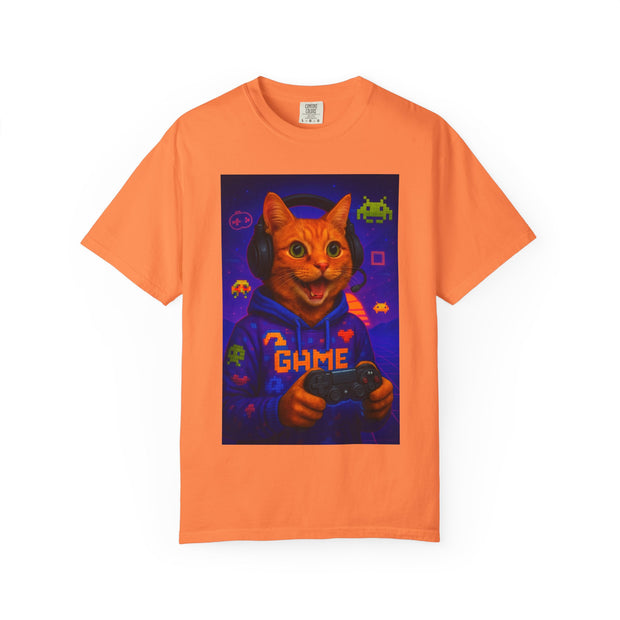 Game On Orange Cat Unisex T-Shirt