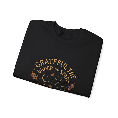Grateful Under the Stars Sweatshirt - Cozy Unisex Crewneck, Perfect for Fall, Thanksgiving, Gift for Friends, Family