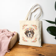 Geeky Goddess Saint Bernard Cotton Canvas Tote Bag