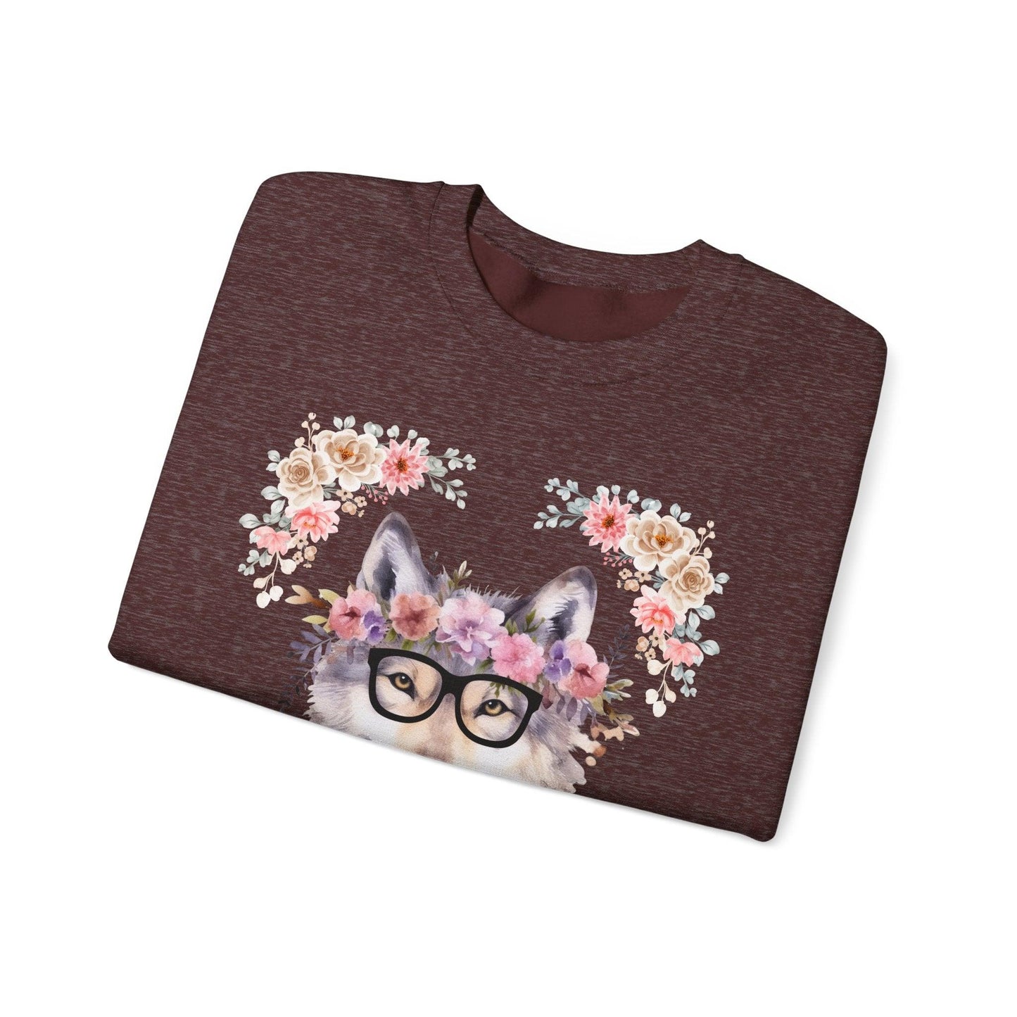 Geeky Goddess Wolf Unisex Crewneck Sweatshirt