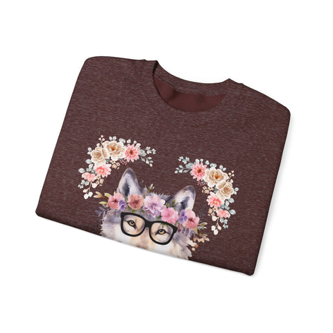 Geeky Goddess Wolf Unisex Crewneck Sweatshirt