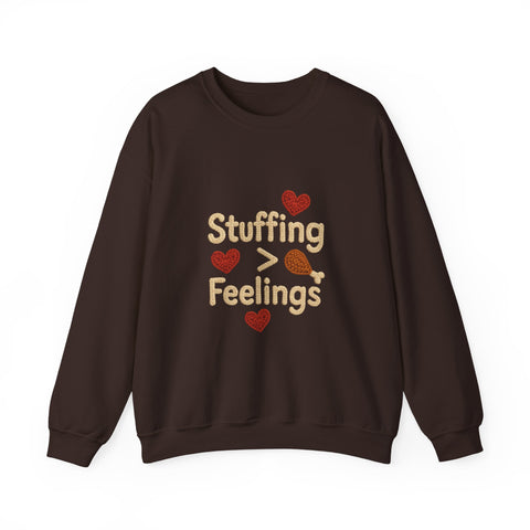 Stuffing Over Feelings Crewneck Sweatshirt | Funny Funny Thanksgiving Sweatshirt | Unisex Cozy Apparel | Holiday Gift for Foodies, [...]