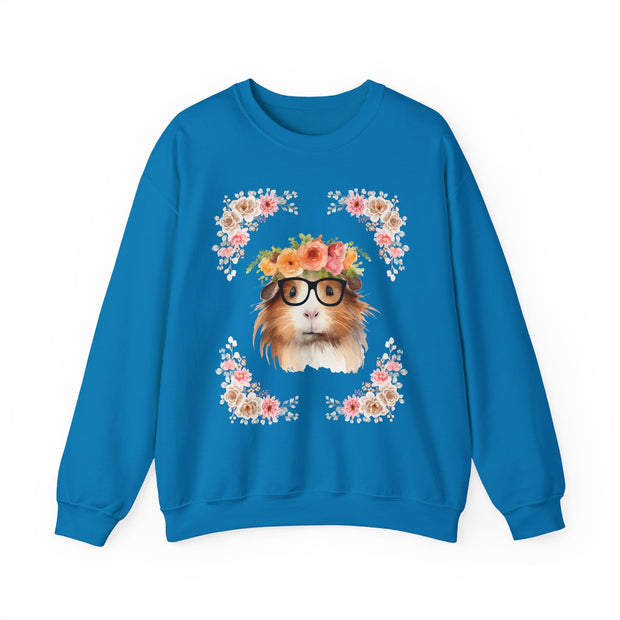 Geeky Goddess Guinea Pig Unisex Crewneck Sweatshirt