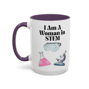 'I Am A Woman In STEM' Scientist Accent Coffee Mug