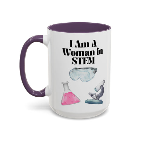 'I Am A Woman In STEM' Scientist Accent Coffee Mug