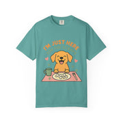 Funny Dog Lover T-Shirt, I'm Just Here for the Scraps Tee, Pet Apparel, Gift for Dog Owners, Animal Lover Shirt, Casual Wear
