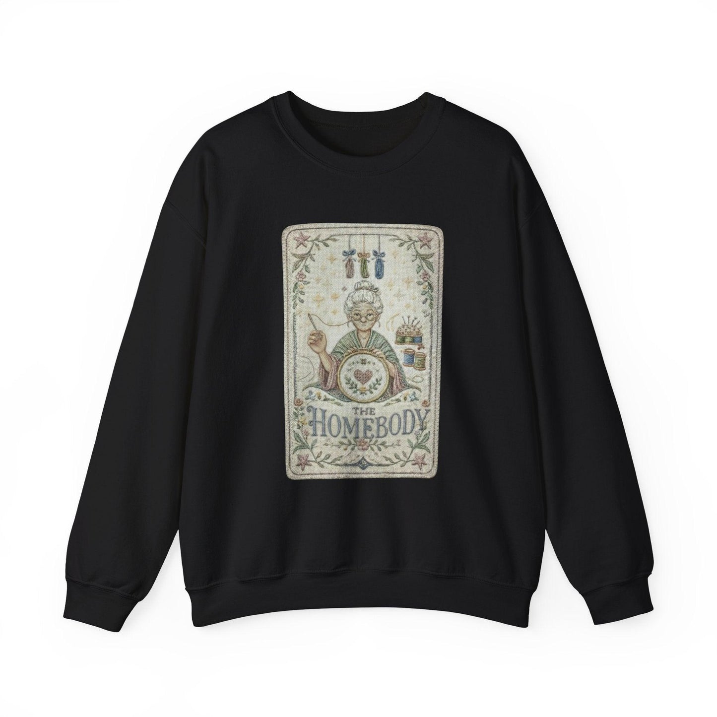 Homebody vintage knitting illustration Sweatshirt | cozy home craft design