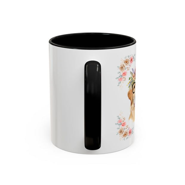 Geeky Goddess Golden Retriever Accent Coffee Mug