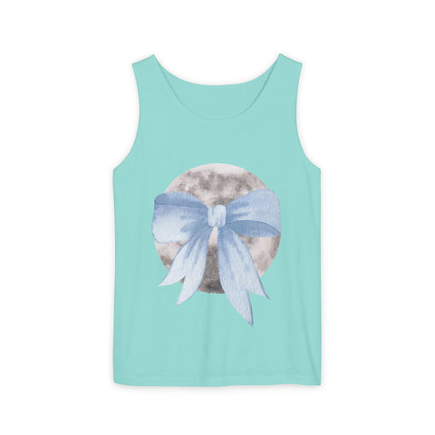 Moon Wrapped In Bow Unisex Tank Top