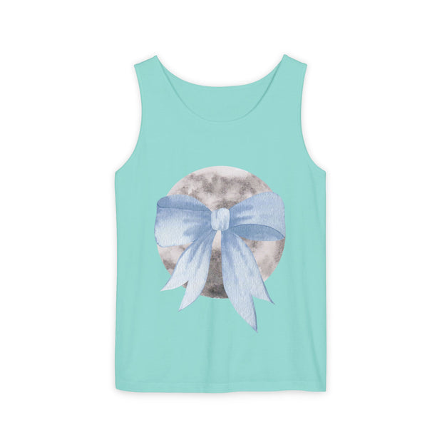 Moon Wrapped In Bow Unisex Tank Top