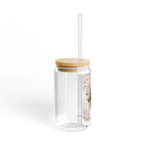 Geeky Goddess Pug Sipper Glass