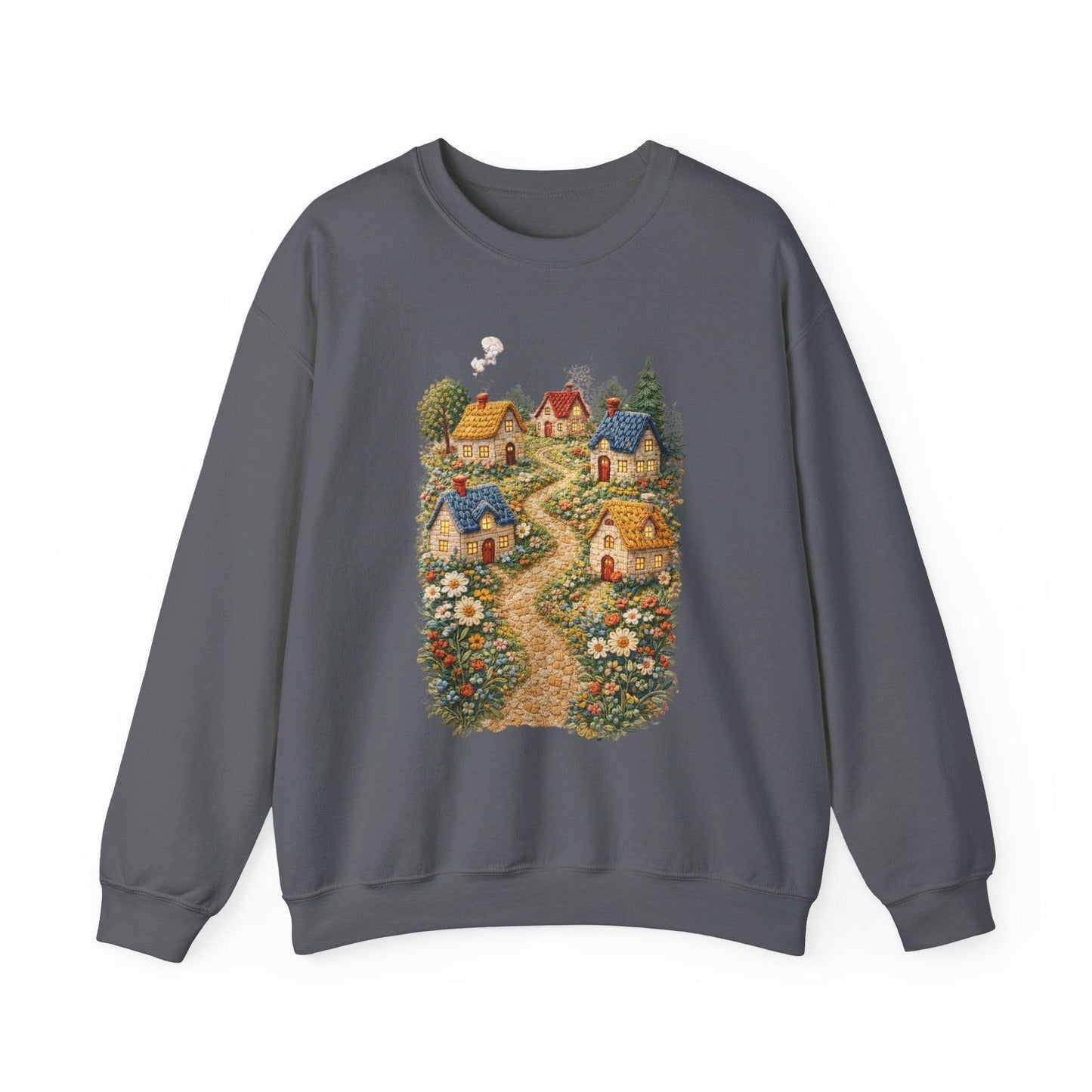 Cozy Cottage Pathway Sweatshirt | Country Village Scenic Crewneck