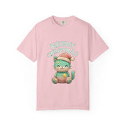 Cute Cat Christmas T-shirt, Meowy Christmas Tee, Unisex Holiday Shirt, Fun Xmas Gift, Cozy Festive Wear