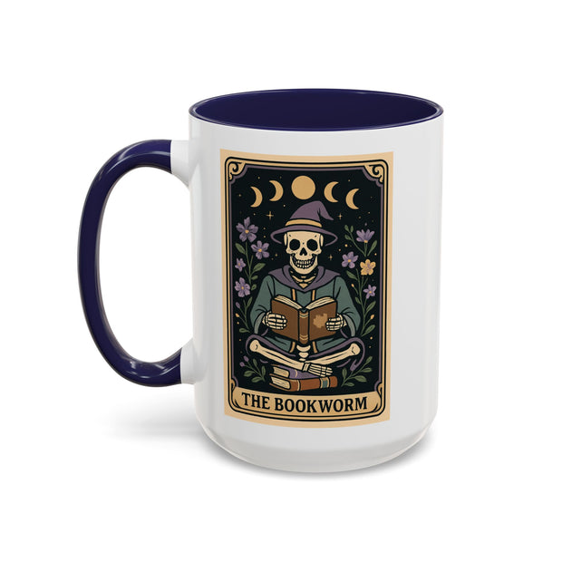 'The Bookworm' Tarot Card Accent Coffee Mug