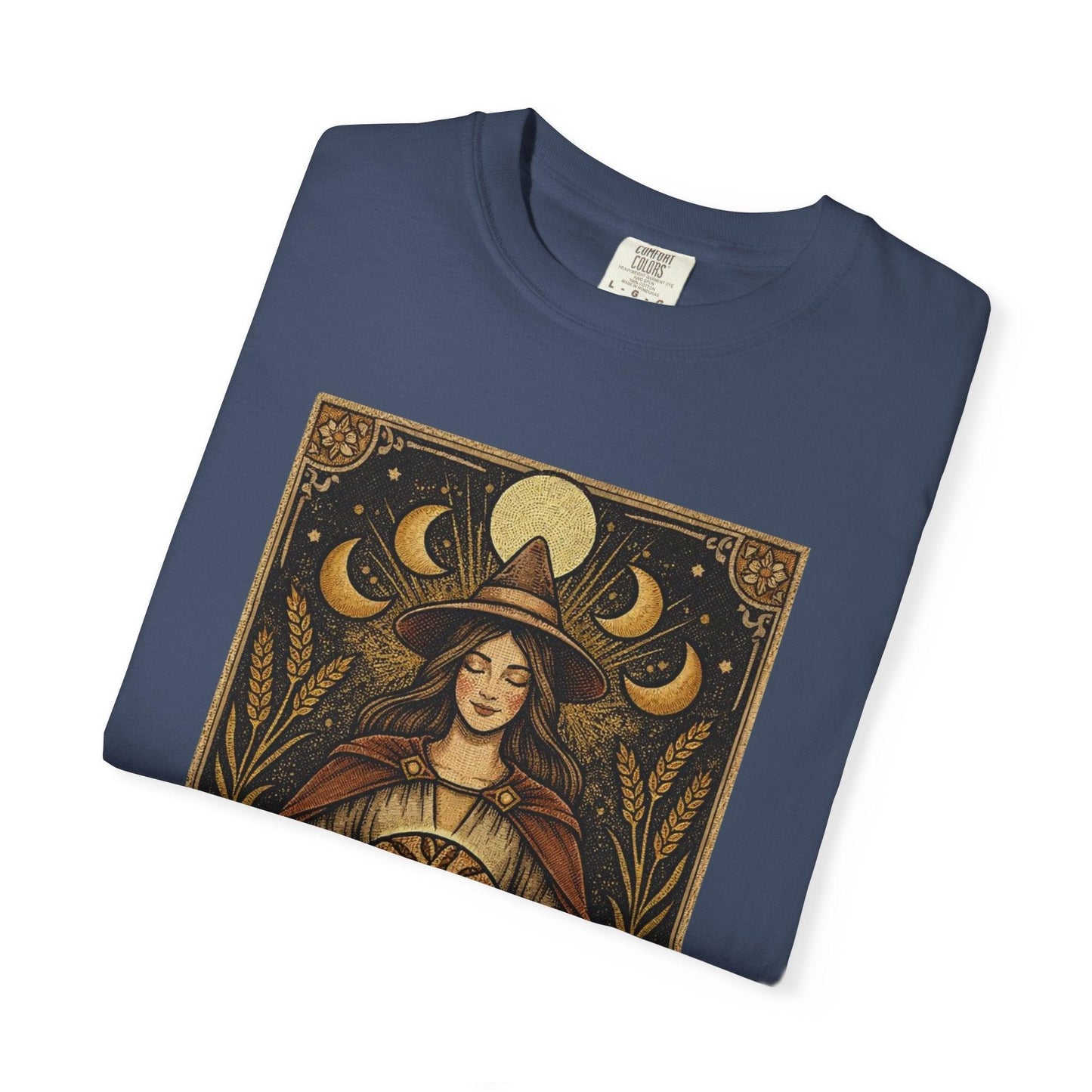 Sourdough Witch T-Shirt | Vintage Witch Art, Moon Phases, Baking Theme