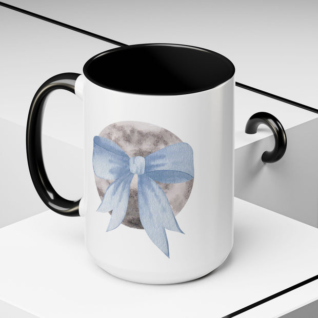 Moon Wrapped In A Bow Accent Coffee Mug