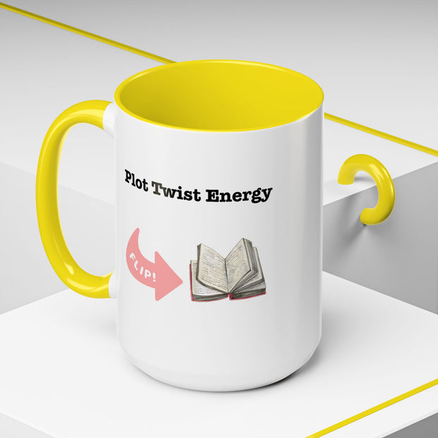 'Plot Twist Energy' Accent Coffee Mug