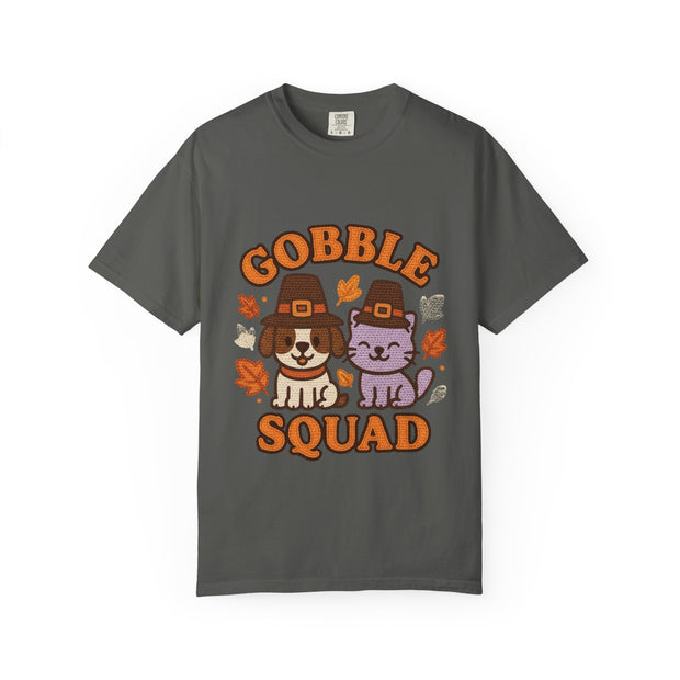 Thanksgiving Gobble Squad T-shirt, Unisex Tee for Pet Lovers, Fall Apparel, Thanksgiving Celebration, Cute Animal Shirt, Seasonal Gift