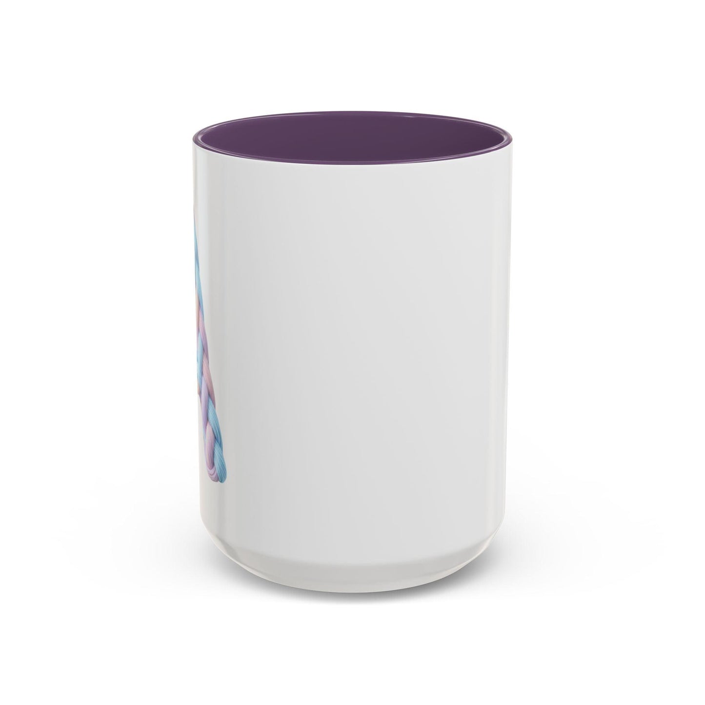 Minimalist Embroidery Typography Accent Coffee Mug | Pastel Thread Design