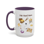 'Side Quest Queen' Accent Coffee Mug