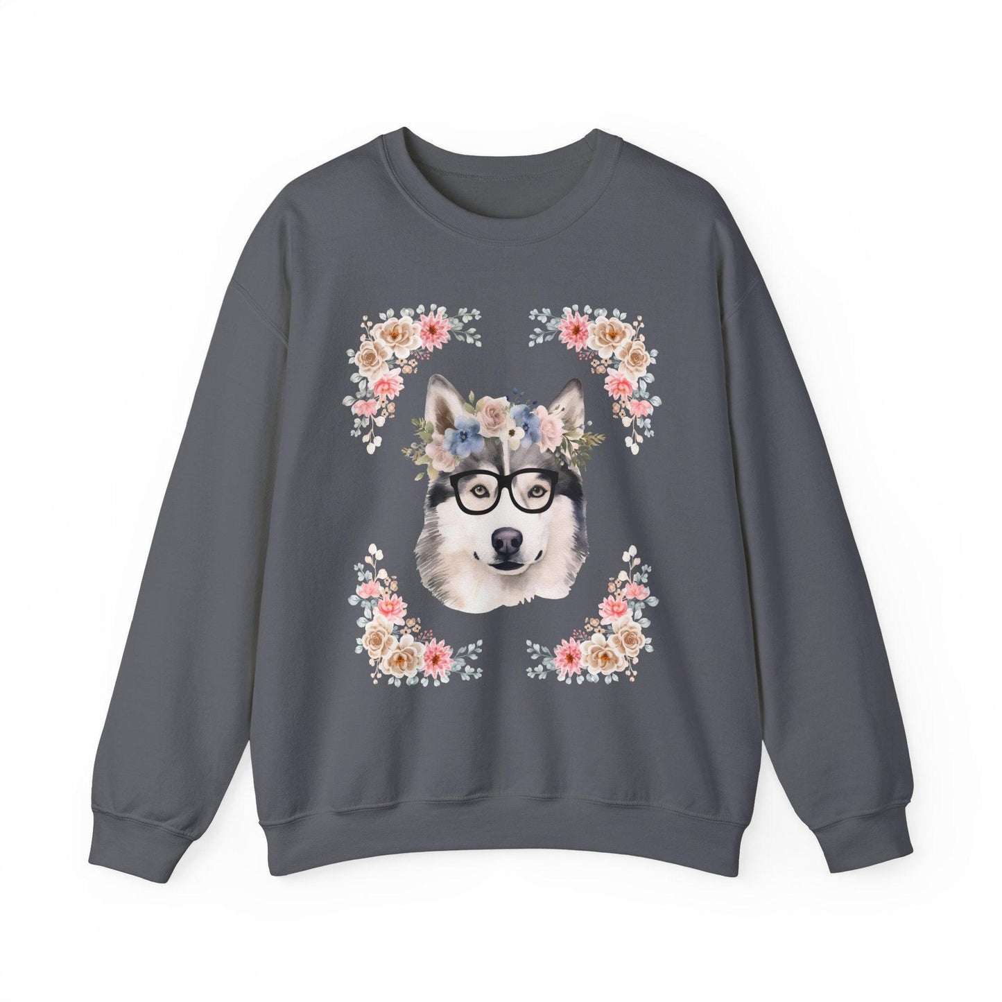 Geeky Goddess Siberian Husky Unisex Crewneck Sweatshirt