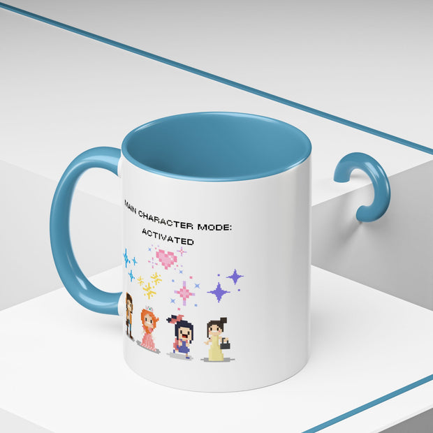 'Main Character Mode: Activated' Accent Coffee Mug