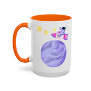 Astronaut Taking Off In Space Accent Coffee Mug