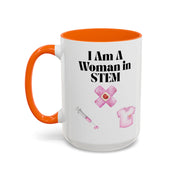 'I Am A Woman In STEM' Nurse Accent Coffee Mug