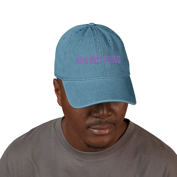 '404 NOT FOUND' Denim Embriodered Cap