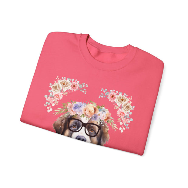 Geeky Goddess Saint Bernard Unisex Crewneck Sweatshirt