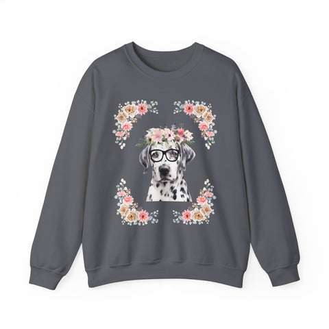 Geeky Goddess Dalmatian Unisex Crewneck Sweatshirt