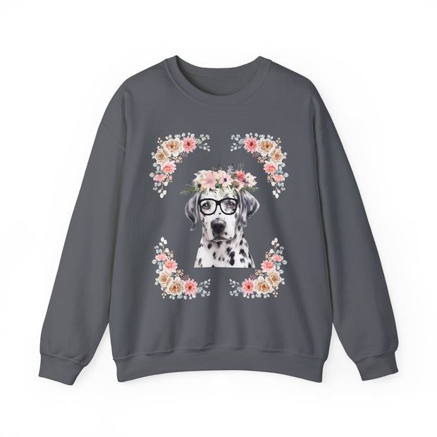 Geeky Goddess Dalmatian Unisex Crewneck Sweatshirt