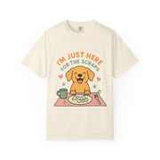 Funny Dog Lover T-Shirt, I'm Just Here for the Scraps Tee, Pet Apparel, Gift for Dog Owners, Animal Lover Shirt, Casual Wear