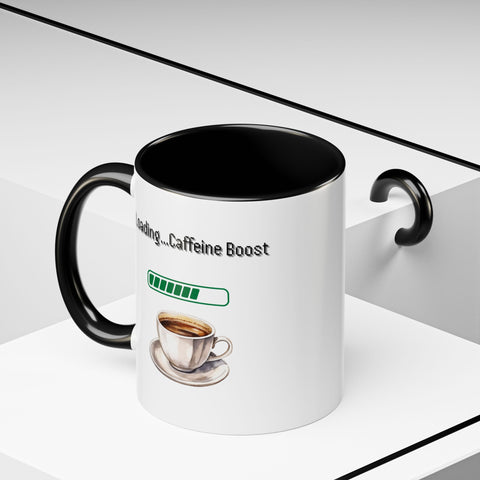'Loading...Caffeine Boost' Accent Coffee Mug